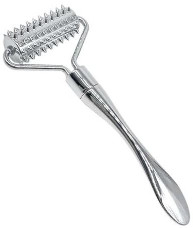1 Piece Silver Acupuncture Massager, Creative Metal Microneedle Roller Rod, Multifunctional, Reusable, Facial Beauty Tool.