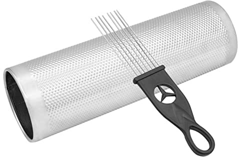 Taidda Metal Slitstark Guiro Scraper Musikaliskt Slaginstrument för Professionellt Framförande Rostfritt Stål Silver 12,4 * 5,9 * 3,9 Tum