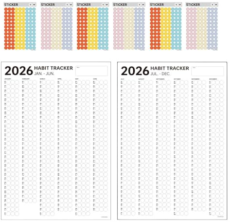 Self-Discipline Calendar- Cross-Border Habit Tracking Calendar, 2026 HABIT TRACKER, Boost Productivity Motivation Tool | 12 Monthly Journal For Women Men Kids Children Family Adults