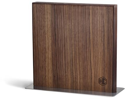 HexClad 13 Magnetic Walnut Kitchen Knife Block Holder