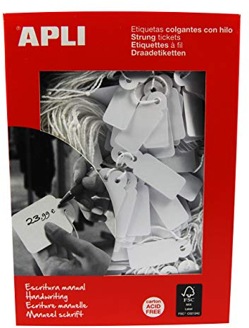 APLI 386 Hängende Etiketten, weiß, 13 x 34 mm, 1000 u.