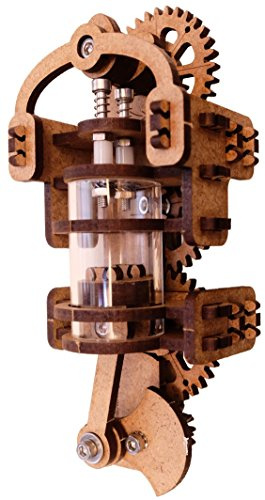 YouMake Four-stroke engine kit, petrol engine, wood construction kit for Adults, with assembly tool