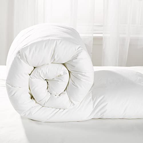 Rohi Low-Priced 4.5 Tog Single Duvet – Poly-Cotton All Season Duvet – Hollow-Fibre Anti-Allergy Duvet/Quilt, 4.5 Tog (single, white)