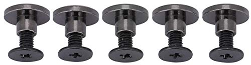20 Ensembles Rivets Tête Plate, Rivets pour Cuir, Ronde Bouton Goujon Fendue Vis Chicago Phillip Tête Fixation pour DIY En Cuir Artisanat(5mm)