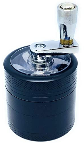GRINDER manivelle 4 PARTIES 40 mm de diamètre original en métal zinc robuste très original moulinette moulin à épices avec sa spatule couvercle aimanté