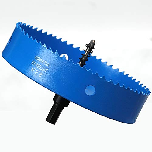 Lochsäge 160mm, M42 HSS Lochbohrer Set Bimetall mit Sechskant-Schaft und Zentrierenden Metallbohrern Bohrkronen Set für Metall,Eisen,Aluminium,Holz,Trockenbau, Kunststoff, Faserplatten, Blau