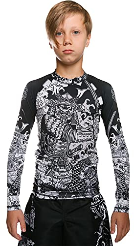 Hardcore Training Kids Rash Guard Koi 2.0 unisex kompressionströja barn baslager No Gi fitness träning BJJ gym träning boxning