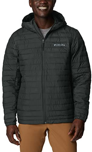 Columbia Silver Falls Hooded Jacket, Chaqueta Acolchada Con Capucha para Hombre, Shark, Talla S