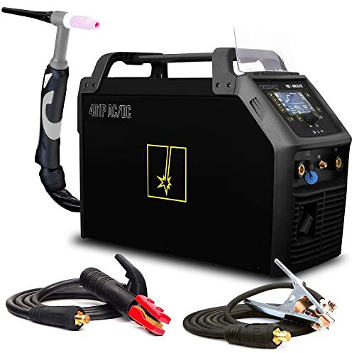 Spartus ProTIG 401P AC/DC - 400A WIG Schweißgerät AC DC Puls 400V mit Einstellung der Wellenform, HF-Zündung, Pre Flow und Post Flow - Möglichkeit der Fernbedienung, Job-Speicher, Set: Solo
