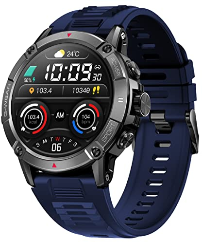 GPS Smartwatch Herren Militär Uhr Kompass Android mit Telefonfunktion Blutdruckmessung IP68 Wasserdicht 1,52 Zoll Sportuhren Outdoor Fitness Tracker Tactical Watch Military Fitnessuhr Schrittzähler