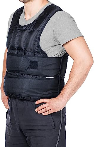 Sporteq Weighted Vest | Adjustable Running Weight Loss Jacket | Cross fit & Cardio Fitness Training Home Gym