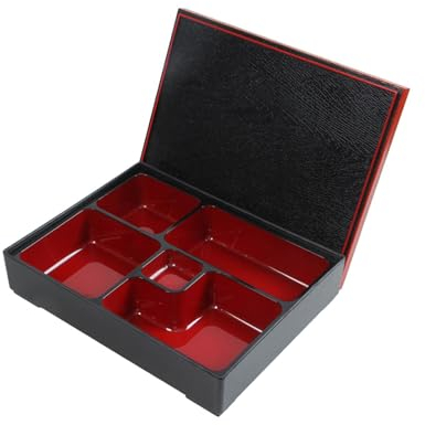 Gralara Boîte à Bento en Plastique, Japonaise Boîte à Déjeuner avec Couvercle, Récipient Alimentaire, Plateau Repas Bento Traditionnelle pour Affaires de Restaurant, Bureau, Maison