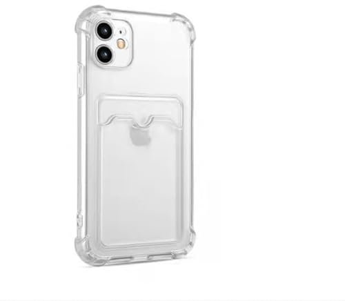 INF Coque pour iPhone 12, résistante aux Chutes, avec Porte-Cartes, en TPU, Transparente