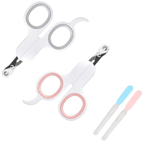 EnixwH 2 Krallenschere Katzen, Katzenkrallen Schneider mit Nagelfeile, Katzen Krallenschneider für Anfänger Geeignet, Katzen Nagelschere, für Mittlere und Kleine Haustiere Krallenpflege