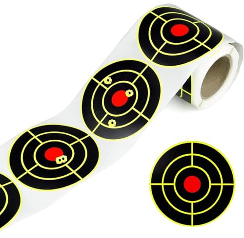 100 Stück Schießscheiben Aufkleber, 3 Zoll Leuchtend Gelb Splatter Selbstklebend, Selbstklebende Aufkleber Für Schießscheiben, Zielscheiben Gelb Targets Für Bogenschießen Praxis Ausbildung