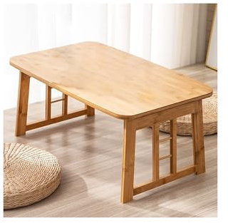 HUFIREHU SäNg Fat Skrivbord Bambu KnäBord Laptopbordet FöR SäNg Serveringsbricka FöR BäRbar Dator Bambu SäNgbricka Bord Med Vikbara Ben Bambu Laptopstativ SäNgbricka Bambu HöJdjusterbar(Wooden square,