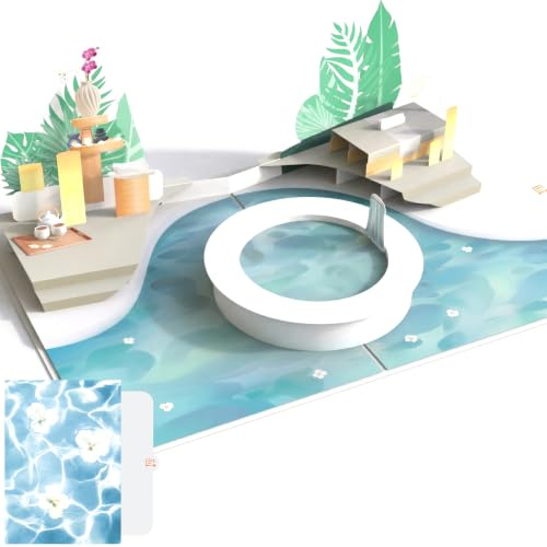 PACKLIST® Biglietto Pop-Up Buono Spa & Sauna – Regalo Benessere 3D – Biglietto Buono Regalo Originale Compleanno, Anniversario, Natale – Regala esperienze indimenticabili!