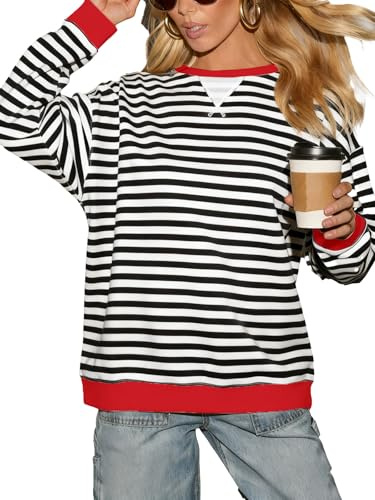 Dressmine Long Sleeve t Shirts Women Cotton Top Women 2025 Fall Fashion Casual Blouse Knitted Size 18 Black