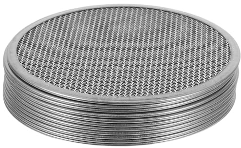 MOTHNUR 12 Pcs Mesh Sprouting Jar Lids for Wide Mouth Mason Jars Reusable Stainless Steel Filter Screen Covers for Seed Sprouting Kitchen Storage and Canning Supplies
