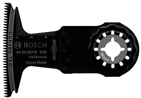 Bosch Professional 1x Hoja de sierra de inmersión BIM AII 65 BSPB (para madera dura, 40 x 65 mm, accesorios Multiherramienta)