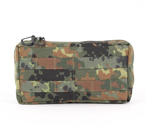Zentauron MOLLE Utility Pouch Horizontal 1,4L – Cordura Tasche für Rucksäcke, Plattenträger & Schutzwesten, Tactical, Outdoor, Militär, EDC, Erste Hilfe, Polizei, MOLLE System, Made in Germany
