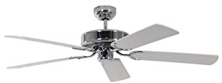 Pepeo Gmbh Ventilatore da Soffitto Potkuri Acciaio / Bianco 132 Cm