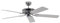 Pepeo Gmbh Ventilatore da Soffitto Potkuri Acciaio / Bianco 132 Cm