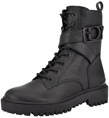 GUESS Women's ORANA Combat Boot, Black, 10