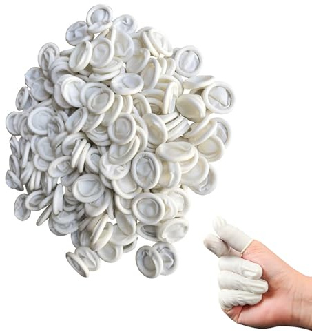 Fingerlinge aus Latex, 200 Piezas Cubiertas Protectora para Dedos, Cubiertas De Látex, Desechable Cubiertas Protectora para Dedos, Manga Dedo Desechable Para Arte Del Clavo, Belleza