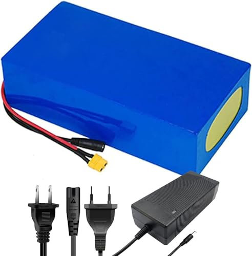 Batterie Au Lithium pour Vélo Électrique 48V, Lithium-ION Battery 10Ah 12Ah 15Ah 20Ah Batterie Haute Puissance Scooter pour Moteur De 200W À 1000W Rechargeable Étanche Batterie 48V 10AH,XT60
