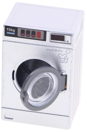 VICASKY Puppenhaus-Waschküchen-Zubehör, Waschmaschine Kinder Waschmaschinen Miniatur-Waschmaschine Und Trockner Realistisches Spielzeug-Wäscheset Für Kinderspiele