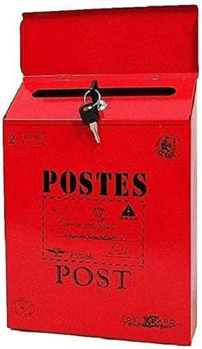PNAJFUEL Brevlådeburar Brevlåda Väggmonterad Brevlåda Låsbar Brevlåda Amerikansk Retro Antik Postlåda