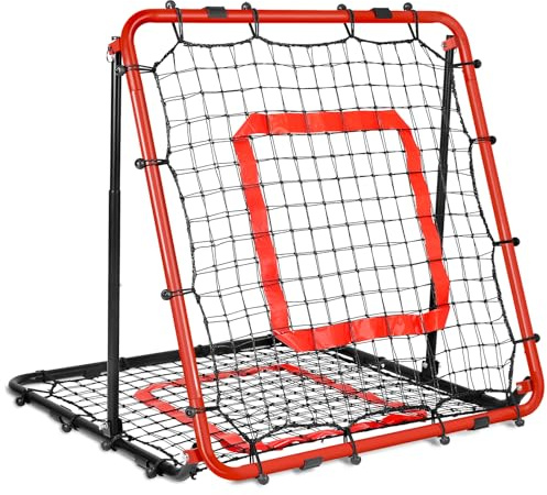 BaseGoal Filet de Rebond Football 85x85 cm, Ajustable Angle Réglables
