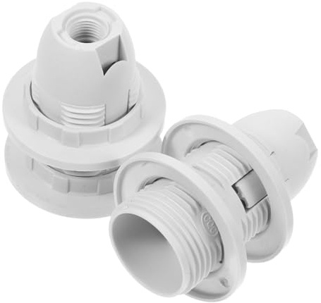 LIFKOME Lot De 2 Douilles De Lampe E14 À Filetage Complet Pour Lampadaire De Table Et Lustre Support De Base D'Ampoule Compact Et Facile À Installer Remplacement Polyvalent
