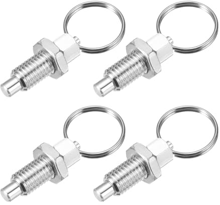 Fiocias Juego de 4 émbolos de resorte con anillo de tracción, pasador de posicionamiento de indexación de émbolos, longitud de de 0,71'' para