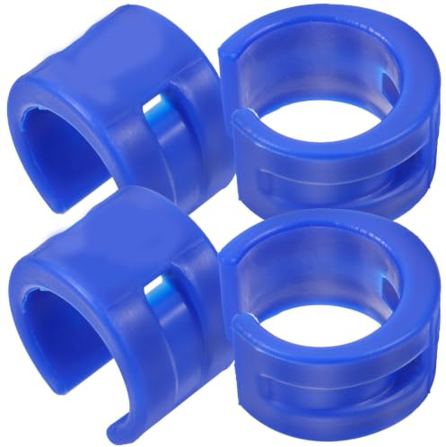 SAFIGLE 4 Pièces Anneau de Protection de Chaîne de Vélo en Caoutchouc Bleu, Compatible VTT, Protège Les Chocs, Accessoire Essentiel pour Cadre Arrière