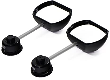 Leisurewize LWACC299 Twin Towing Mirrors – Stick-on Side Mirrors - Flat + Convex | Exterior Clip-on Mirror for Caravan, Trailer, Campervan, RV, Motorhome