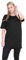 janisramone® Womens Short Sleeve Tunic T Shirts, Round Neck Oversized T Shirts for Women UK, Soft Comfortable Pj Dress, Perfect Summer Longline Ladies Tops Black
