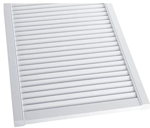 ben+camilla.com Lamellentüren 993 x 494 x 21 mm weiß seidenmatt mit offenen Lamellen Kiefernholz für Regale, Schränke, Möbel - EINBAUFERTIG grundiert & lackiert