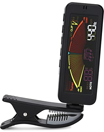 Gitarren-Tuner FMT-209 Clip-On Gitarre Stimmgerät Digitale Stimmgeräte mit Großem LCD-Display für Chromatische Gitarre Bass Violine