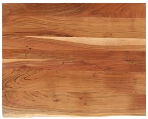 vidaXL Rectangular Solid Wood Acacia Live Edge Desk Top - Designed for Versatility, Uniquely Designed with Natural Imperfections, Easy to Maintain