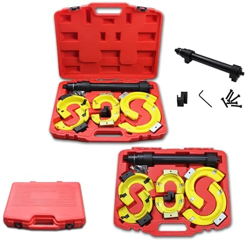 Hebitod Universal Federspanner für McPherson Federbeinsysteme,Tuning Tieferlegung Fahrwerk Spanner KFZ Satz inkl Werkzeug Federbeine Tragekoffer