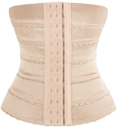 KSKshape Waist Trainer Corset for Weight Loss Breathable Shapewear Back Support Girdle Beige