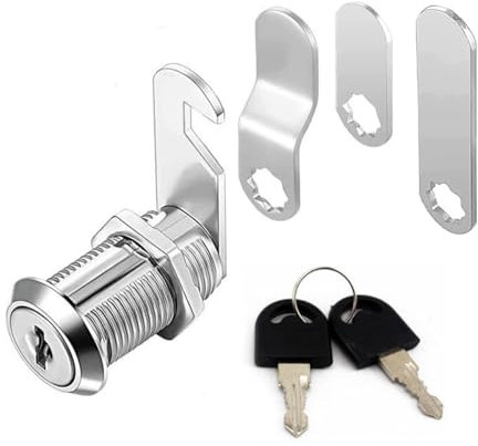 Auriselle Cerradura de Buzón con 3 Placas de Cierre Diferentes y 2 Llaves Cerradura de Armario de Puerta de Armario de Buzón Cerradura de Puerta de Armario