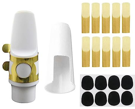 Altsaxophon-Mundstück-Set enthält Saxophon-Mundstück und Metall-Ligatur-Clip, Saxophon-Teile