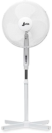 16 Zoll Standventilator 40 cm oszillierend leise mit bürstenlosem Motor 3 Geschwindigkeitsstufen höhenverstellbar 90° Oszillation energieeffizient starker Luftstrom Sommer Ventilator Weiß