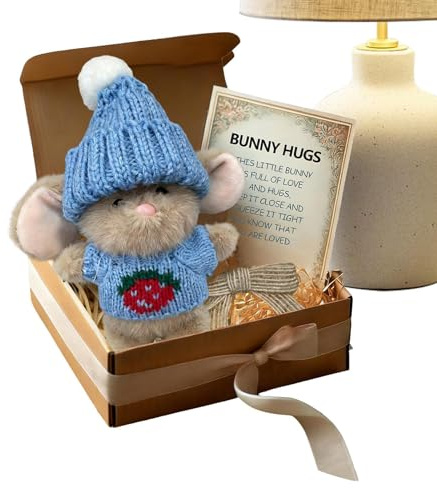 Juguete suave de conejo: compañero de peluche portátil, muñeca de peluche para consuelo emocional, regalo dulce, juguete de peluche con diseño ligero, juguete de peluche para aliviar el estrés, tiempo
