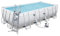 Bestway Steel Pro 56465 Piscina con set di cornici in acciaio, sopra terra, colore: Grigio