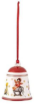 Villeroy & Boch - My Christmas Tree, Glocke Spielzeug, 5,5 x 5,5 x 6,5cm, Porzellan, rot, 14-8622-6849, Mehrfarbig, 5,5x5,5x6,5cm