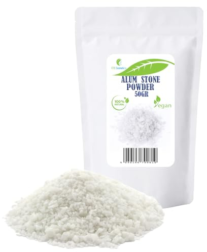 ALUM POLVERE (Allume di potassio) - 50 Gr - 100% naturale | Ideale per formulare deodoranti, cura del corpo e prodotti dopobarba.